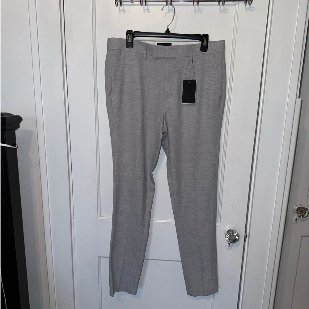 New ASOS Men's Tapered Trouser Pant Gray size 34 W 32 R